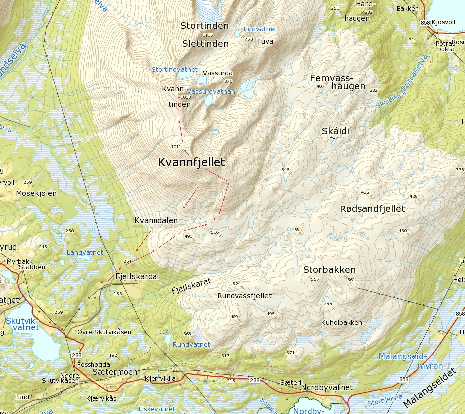 kvannfjellet kart